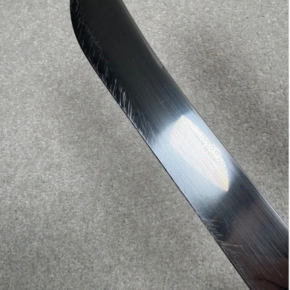 Cutco 1022 Butcher Knife 8 Inch Blade Classic Brown Woodgrain Handle USA ASIS - Picture 3 of 6